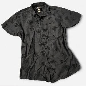 Game of Thrones HBO Charcoal House Sigels Short Sleeve Button Down, Jrs Medium
